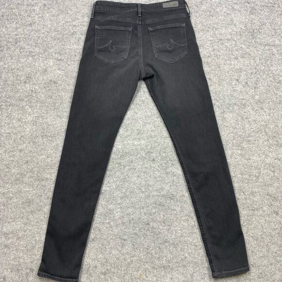 AG jeans women’s 25 THE FARRAH SKINNY ANKLE  black faded Y2K punk Emo rock 24/27 - Picture 3 of 11